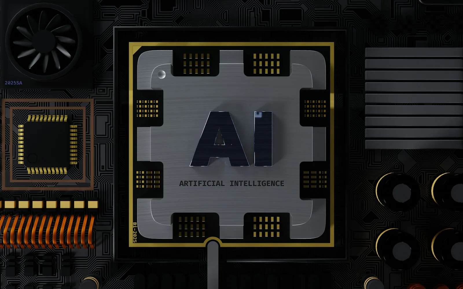 Chips de processador com logos da Intel e da Apple simbolizando o acordo de fabricação de semicondutores em 2026